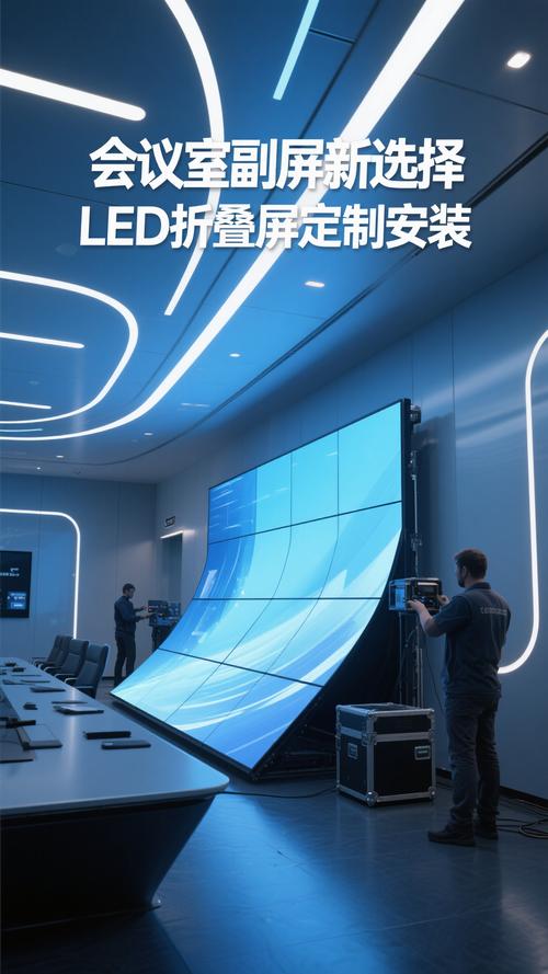 會(huì)議室副屏新選擇 聯(lián)盾電子LED折疊屏定制安裝，開啟智能辦公新視界